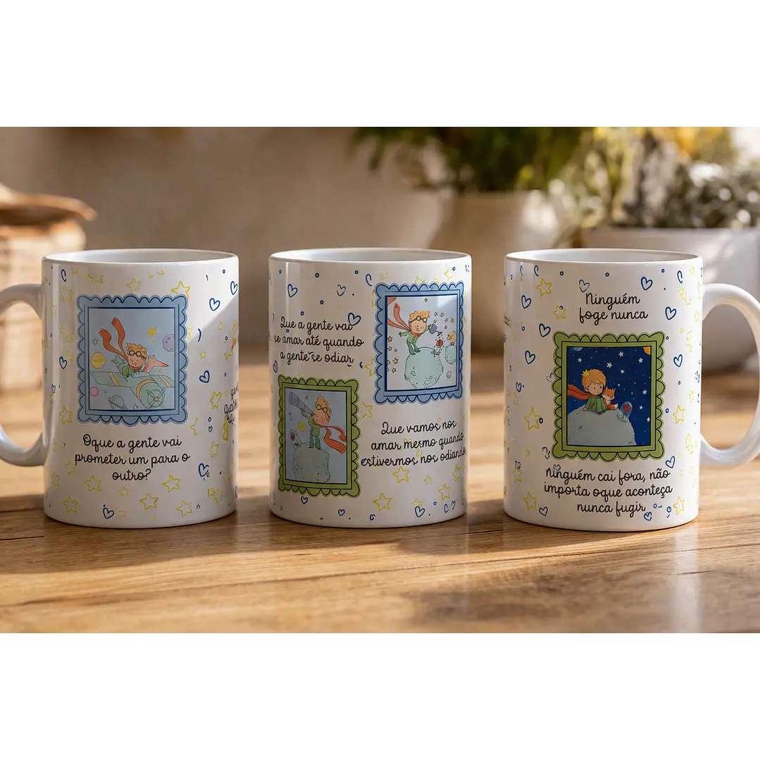 Arte para Caneca Oque a Gente vai Prometer um para o Outro? - Pequeno Principe Arquivo Editável 4