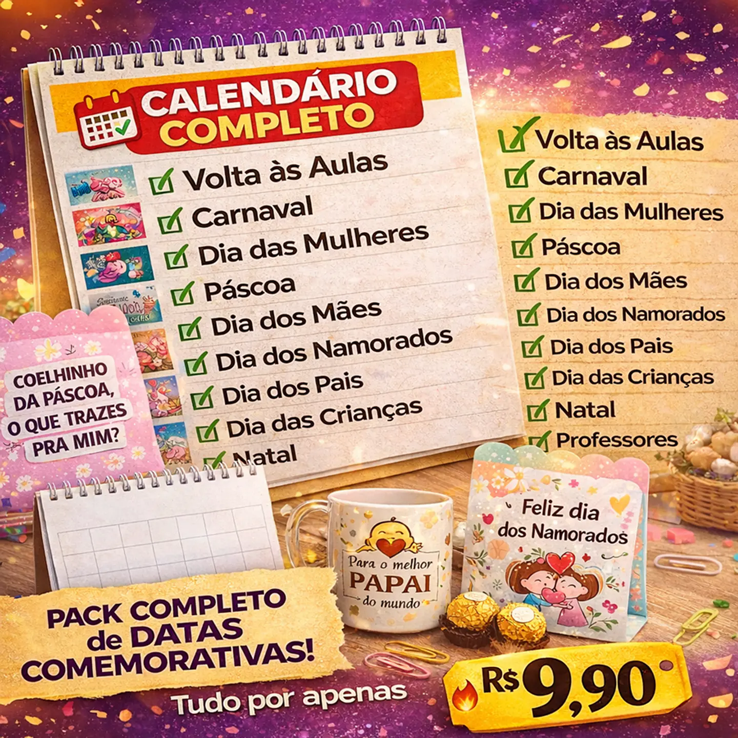 Pack Completo de Sublimação - Todas as Datas Comemorativas Prontas 2