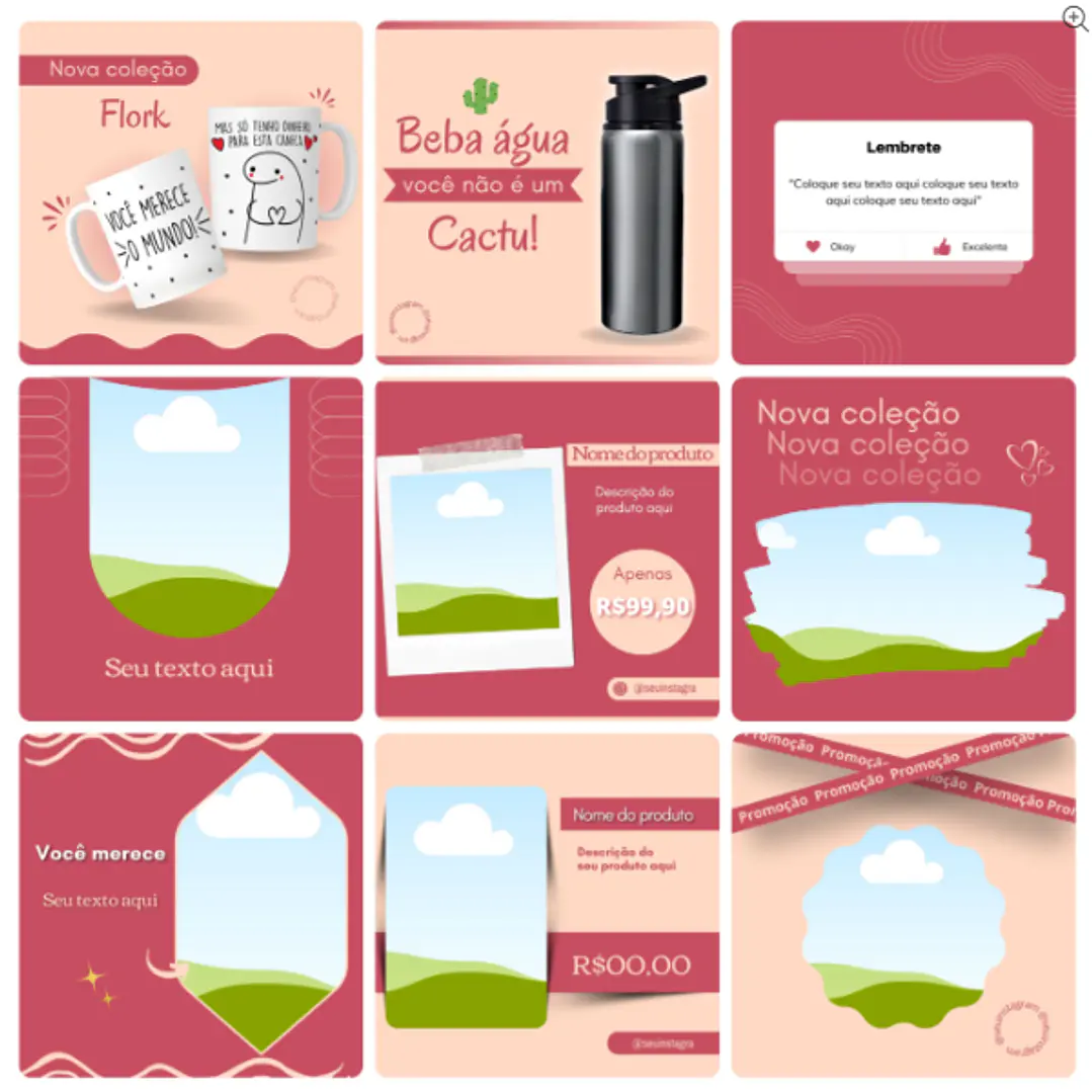 Pack Canva Sublimação Loja de Personalizados Templates Editável 130 Artes + Bônus 2