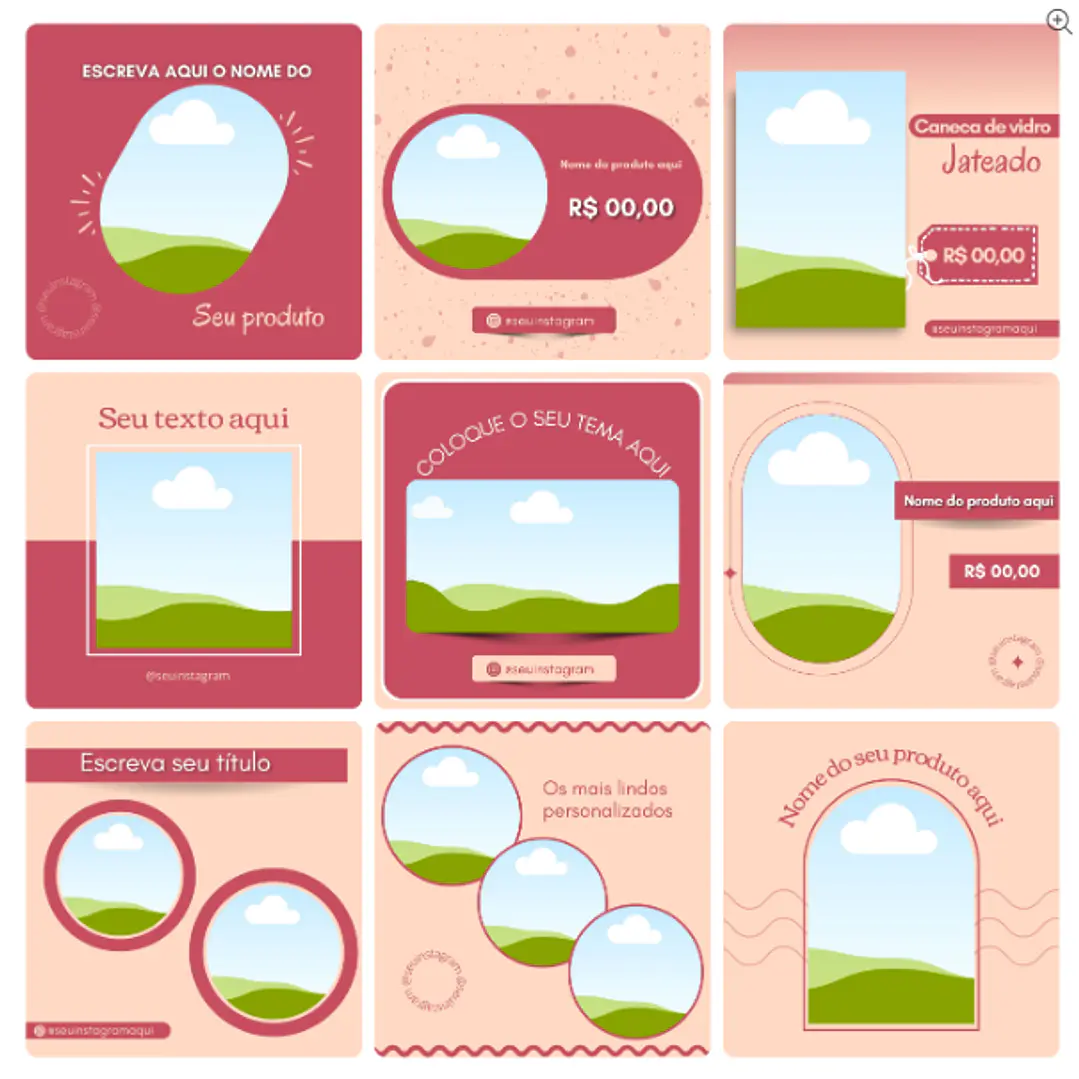 Pack Canva Sublimação Loja de Personalizados Templates Editável 130 Artes + Bônus 5