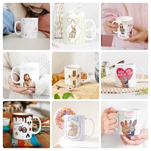 26 Artes para Caneca Páscoa Arquivo em Jpg 