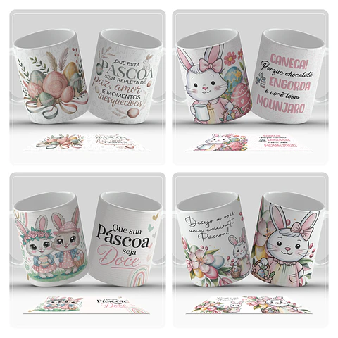 29 Artes para Caneca Páscoa Arquivo em Jpg 