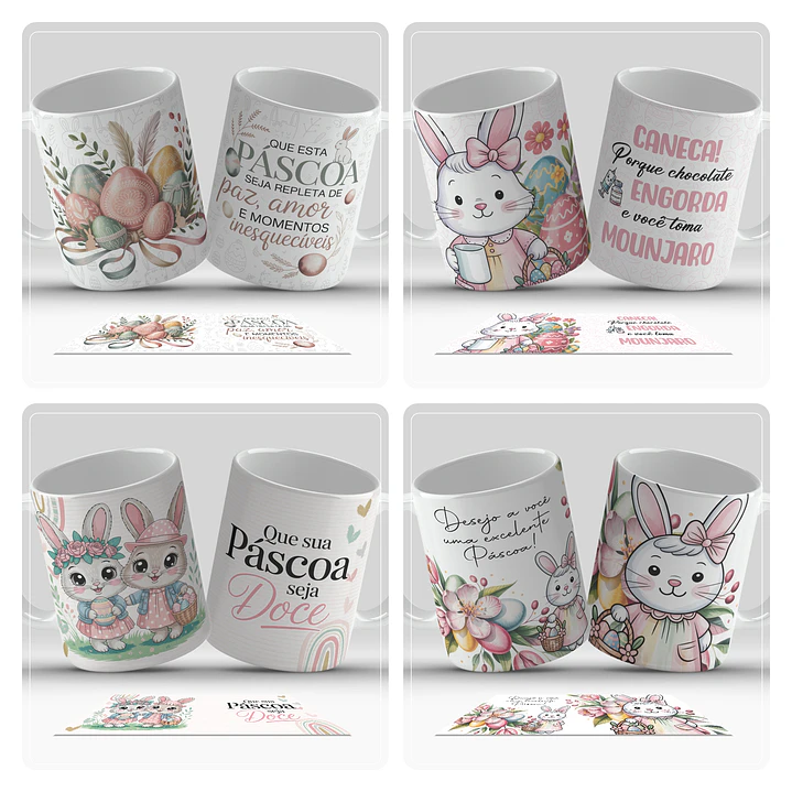 29 Artes para Caneca Páscoa Arquivo em Jpg  1