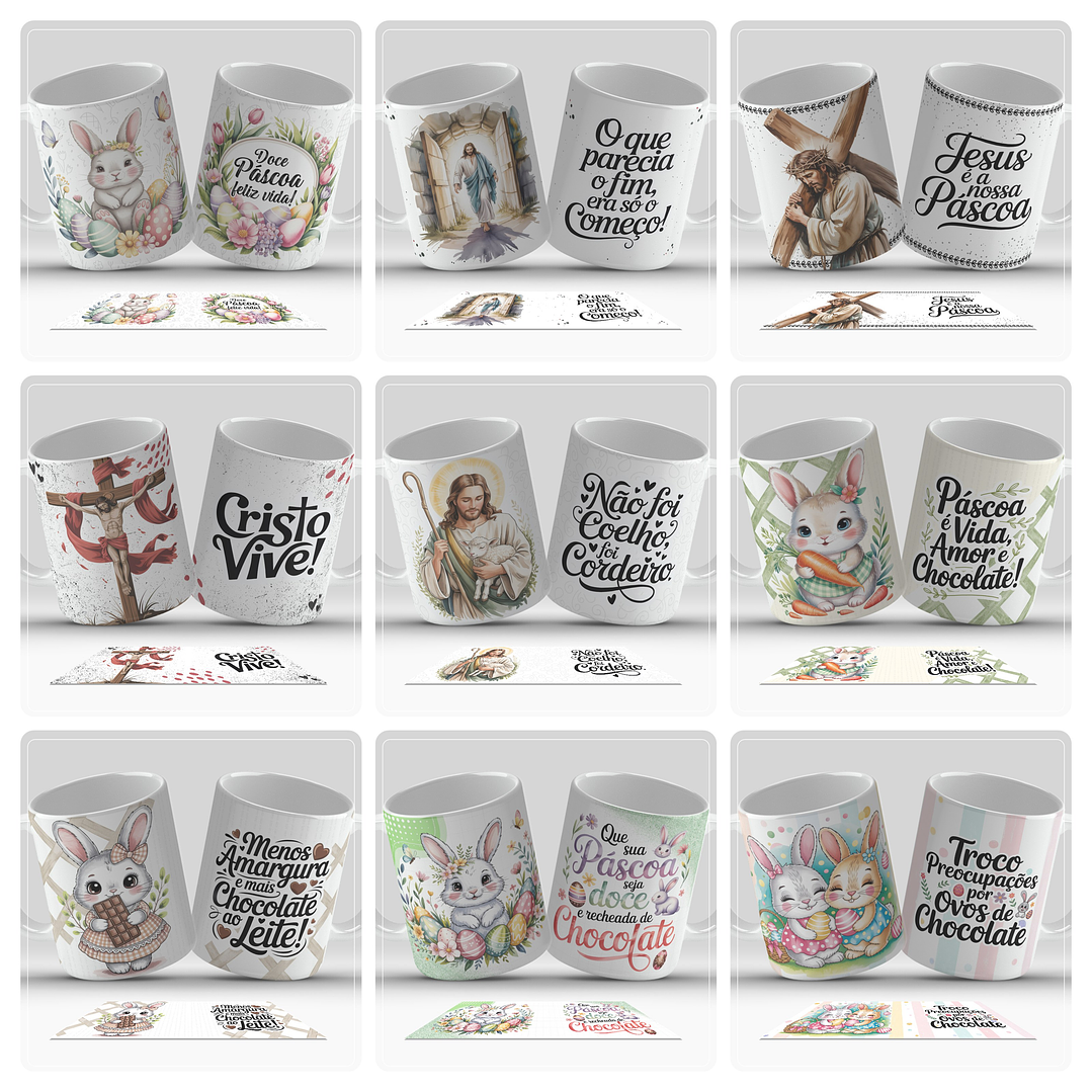 29 Artes para Caneca Páscoa Arquivo em Jpg  3