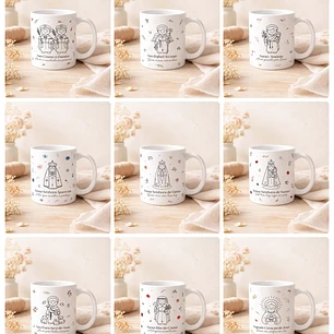 20 Artes para Caneca Santinhos Minimalista Arquivo em Editável