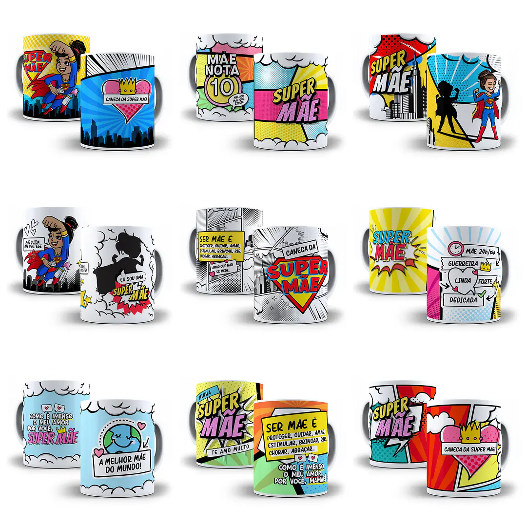 35 Artes Caneca Dia das Mães Cartoon Arquivos Png 2