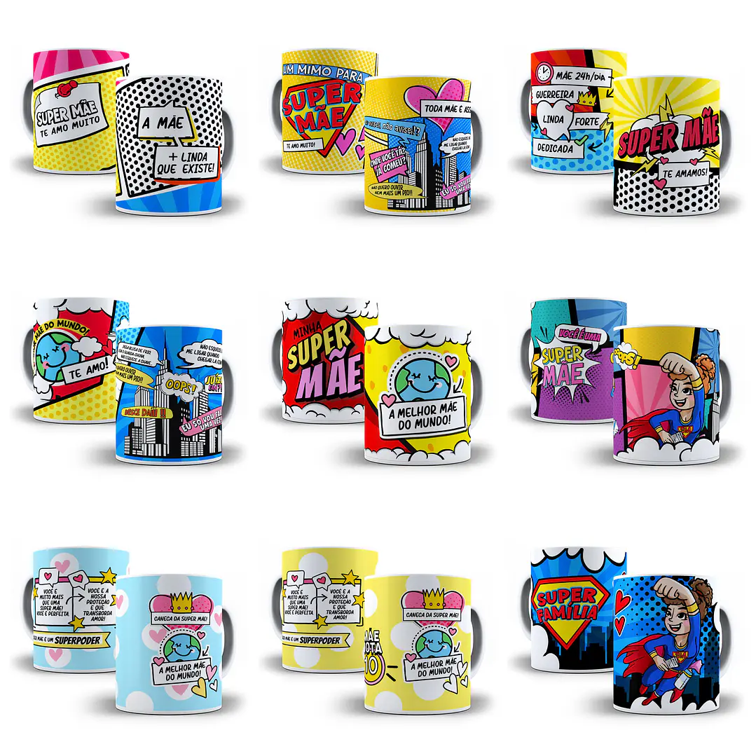 35 Artes Caneca Dia das Mães Cartoon Arquivos Png 3