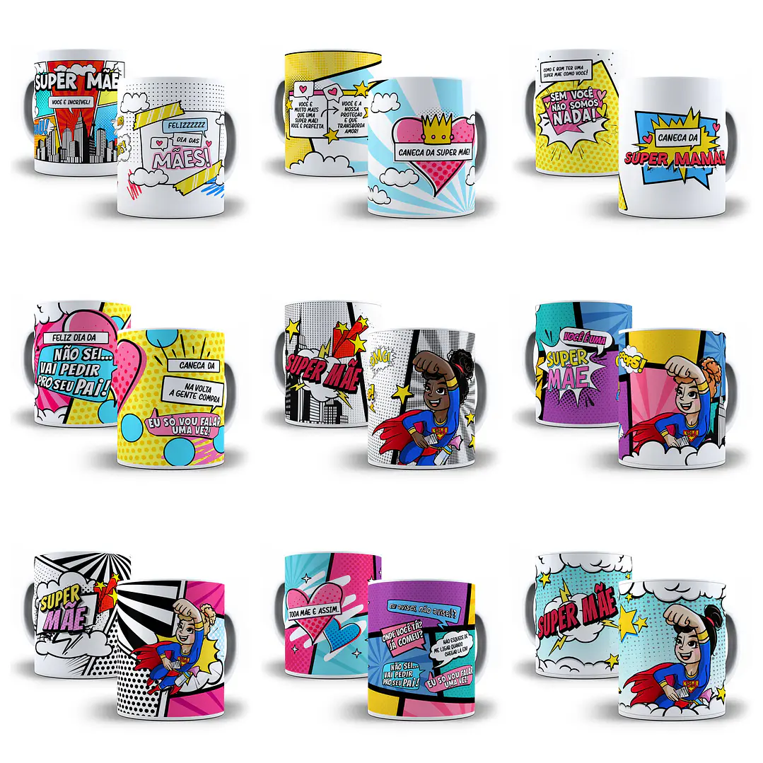 35 Artes Caneca Dia das Mães Cartoon Arquivos Png 4
