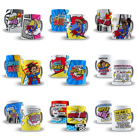 35 Artes Caneca Dia das Mães Cartoon Arquivos Png