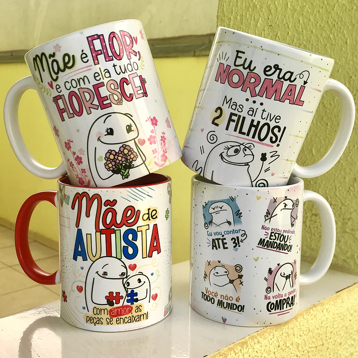 25 Artes para Caneca Flork Dia das Mães Arquivos Png 3