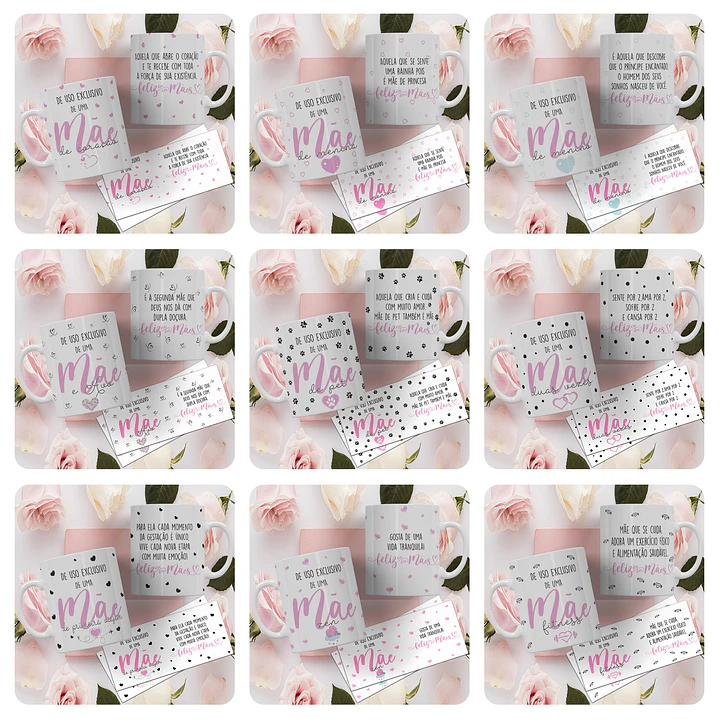 17 Artes Canecas Tipos de Mãe Arquivos em CorelDraw 1