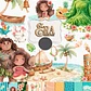 Kit Digital Princesas da Disney Moana, Cinderela e Rapunzel em Png  - thumbnail 1