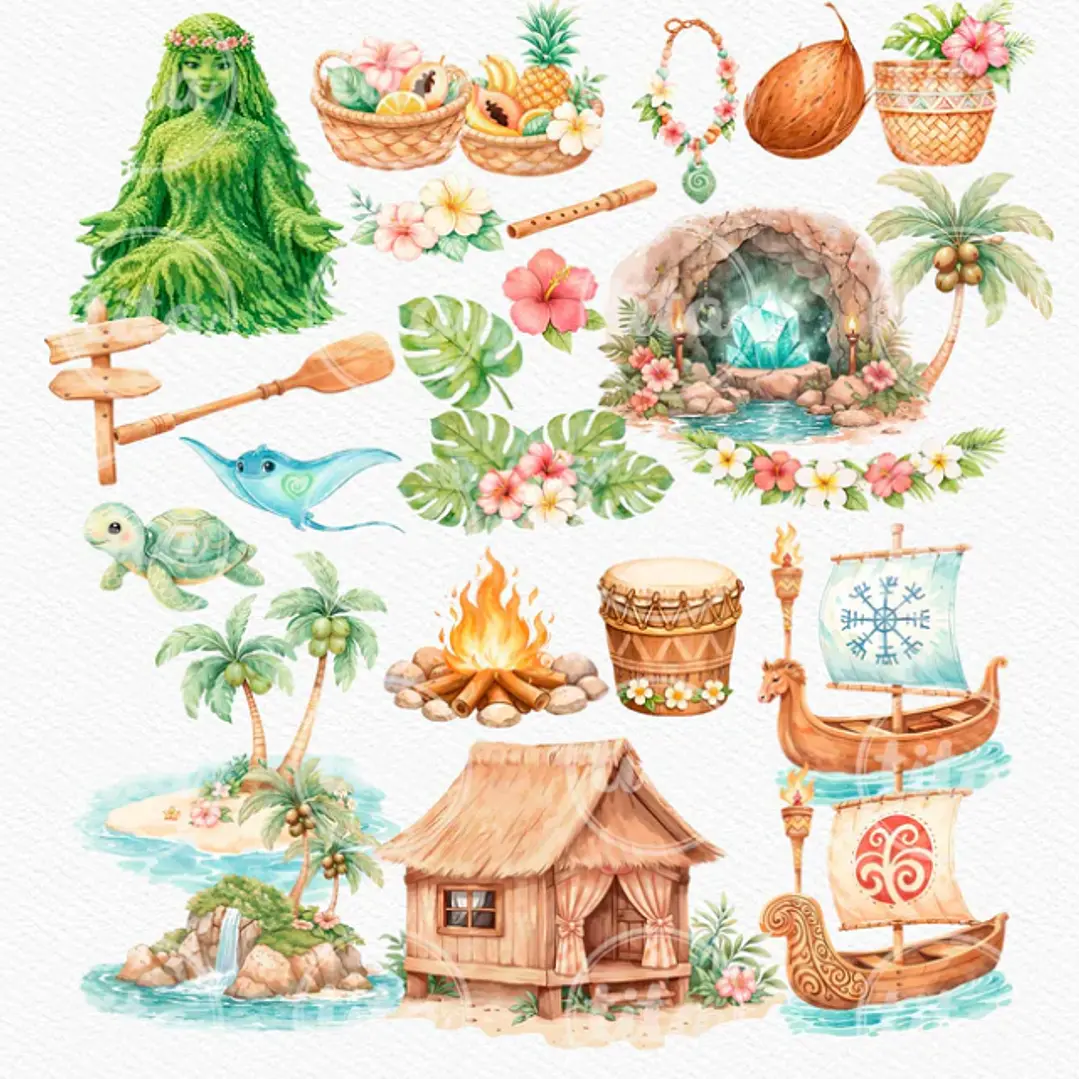 Kit Digital Princesas da Disney Moana, Cinderela e Rapunzel em Png  3