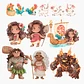 Kit Digital Princesas da Disney Moana, Cinderela e Rapunzel em Png  - thumbnail 4