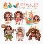 Kit Digital Princesas da Disney Moana, Cinderela e Rapunzel em Png  - Thumbnail 4