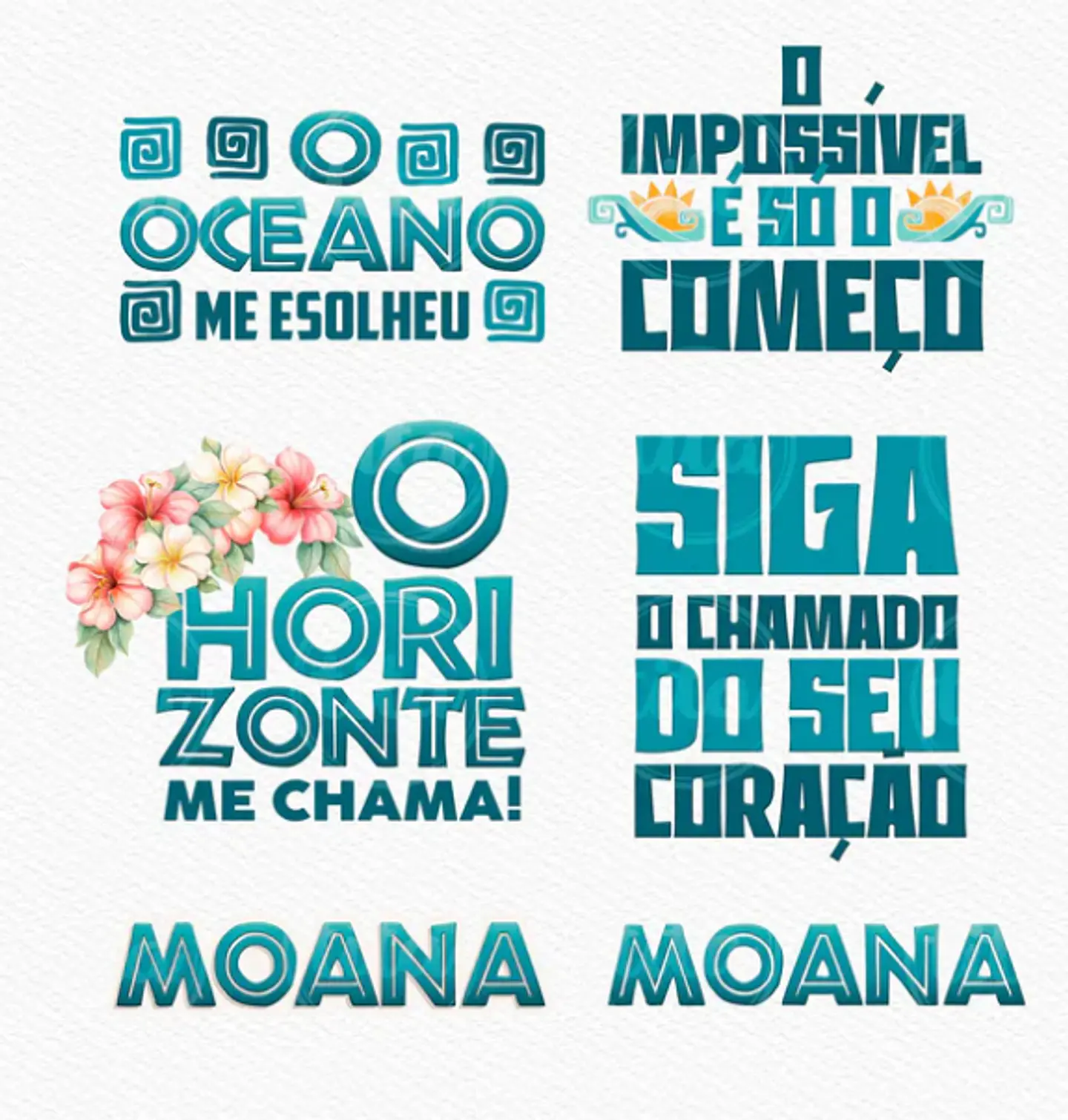 Kit Digital Princesas da Disney Moana, Cinderela e Rapunzel em Png  5