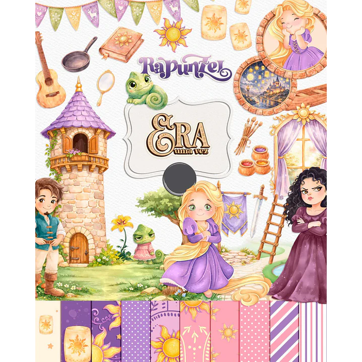 Kit Digital Princesas da Disney Moana, Cinderela e Rapunzel em Png  7