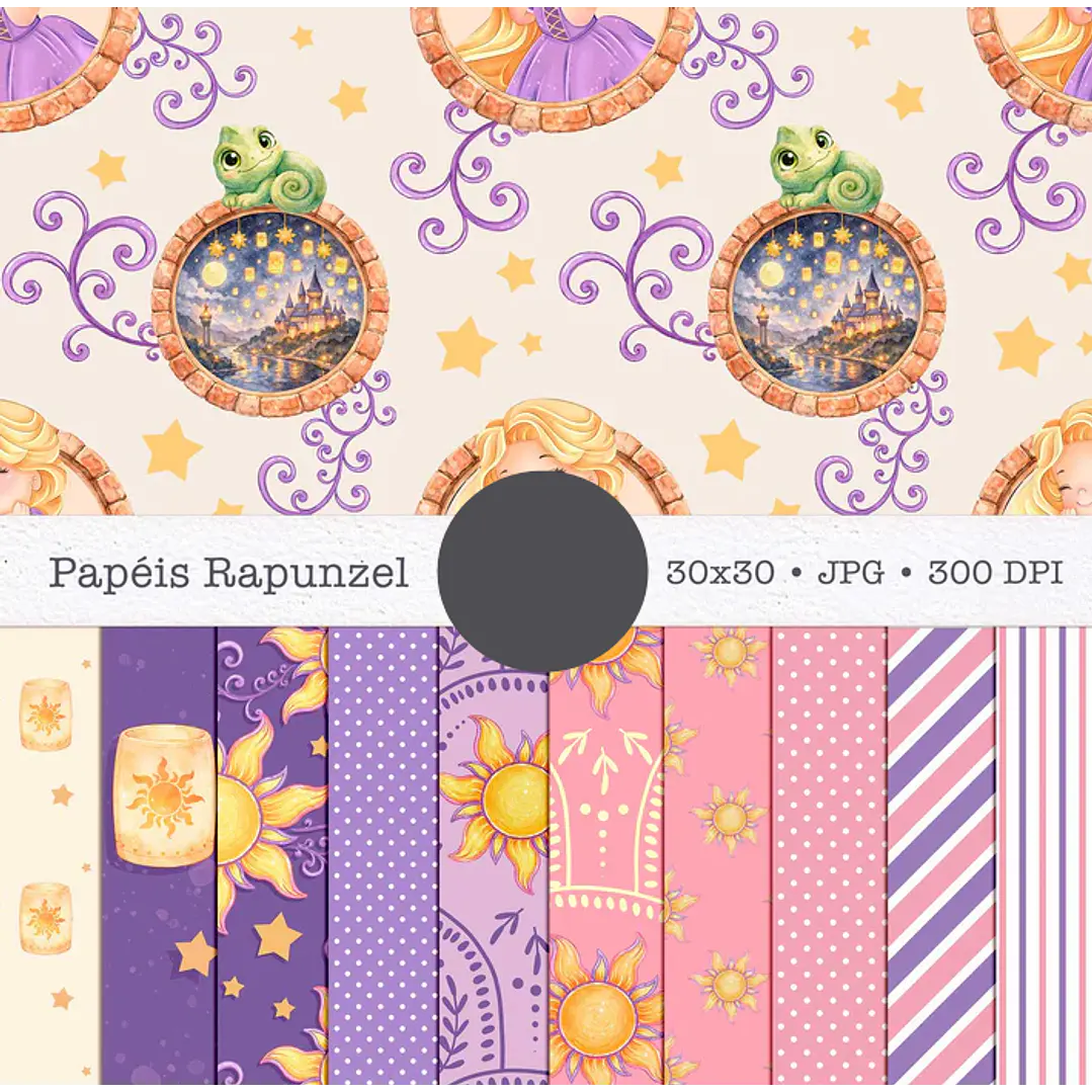 Kit Digital Princesas da Disney Moana, Cinderela e Rapunzel em Png  8