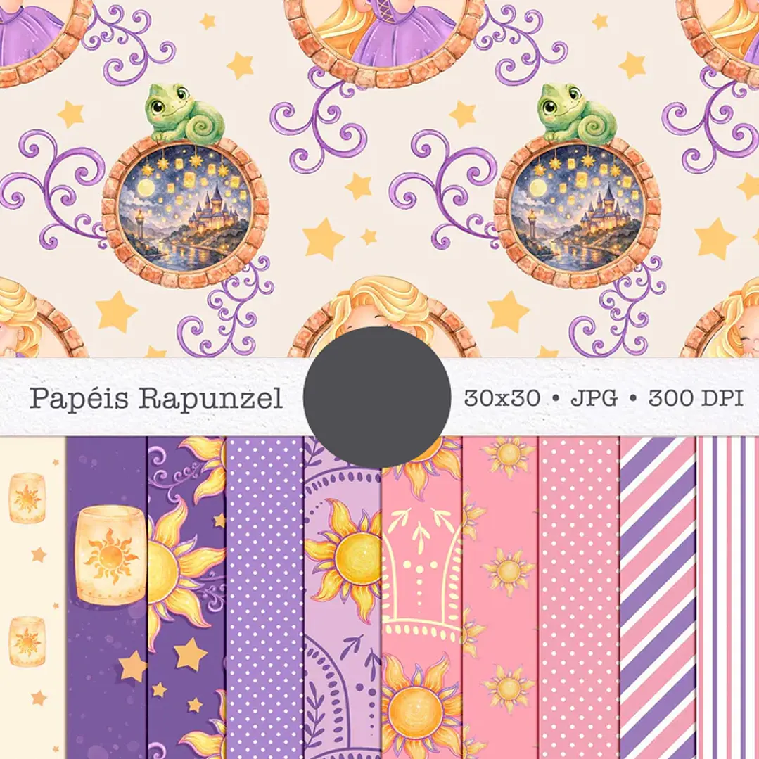 Kit Digital Princesas da Disney Moana, Cinderela e Rapunzel em Png  8