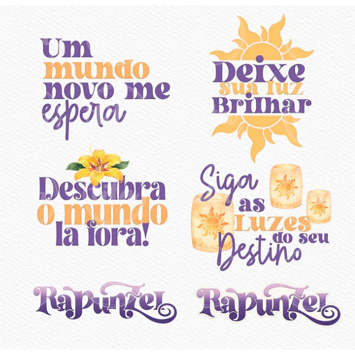 Kit Digital Princesas da Disney Moana, Cinderela e Rapunzel em Png  9