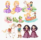 Kit Digital Princesas da Disney Moana, Cinderela e Rapunzel em Png  - Thumbnail 11