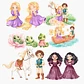 Kit Digital Princesas da Disney Moana, Cinderela e Rapunzel em Png  - thumbnail 11