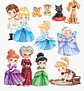 Kit Digital Princesas da Disney Moana, Cinderela e Rapunzel em Png  - Thumbnail 16