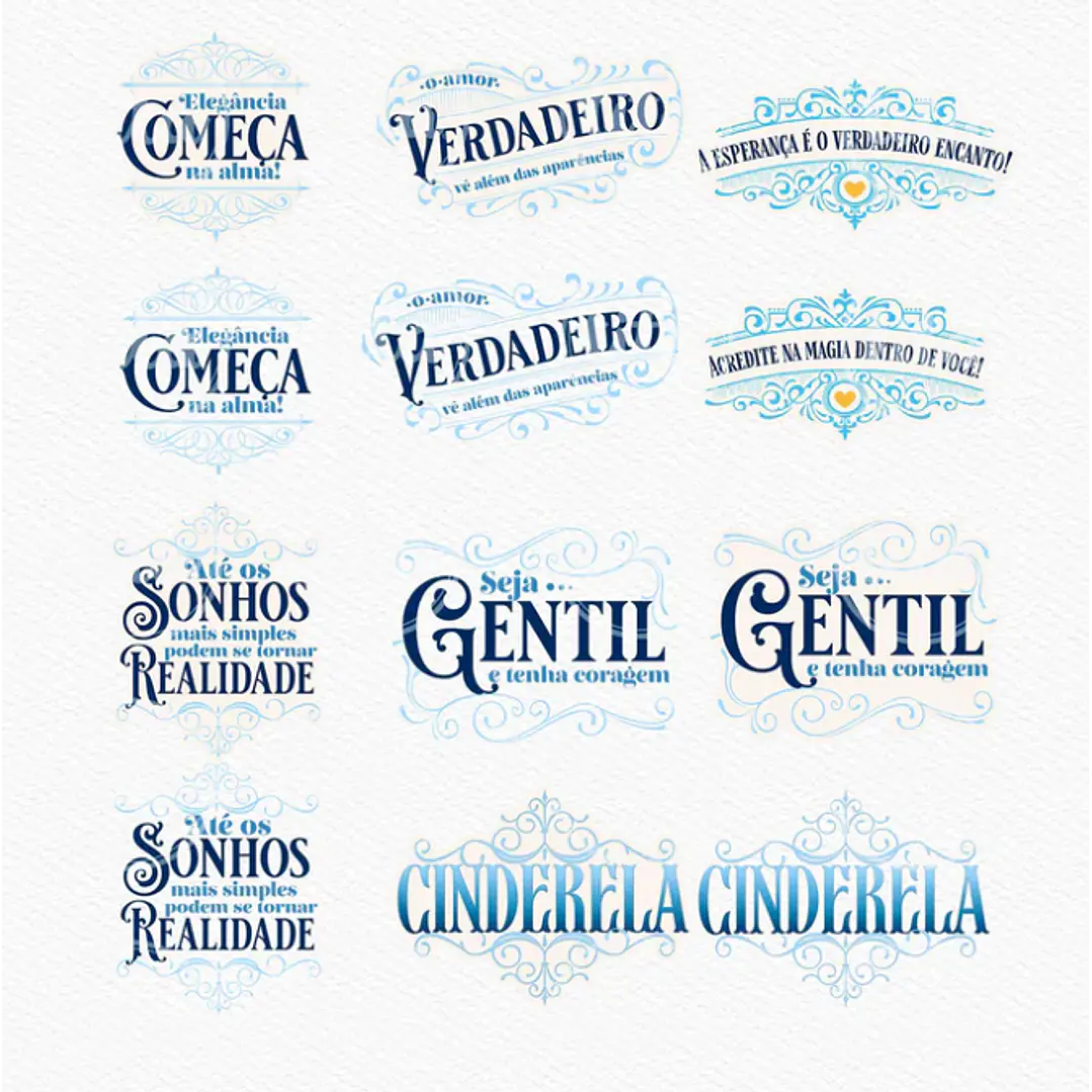 Kit Digital Princesas da Disney Moana, Cinderela e Rapunzel em Png  17