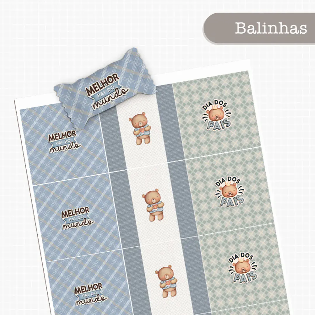Kit Digital Querido Papai - Combo Ilustrações e Papéis em Png 10