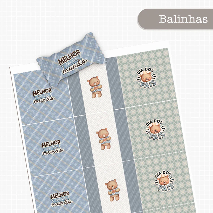 Kit Digital Querido Papai - Combo Ilustrações e Papéis em Png 10