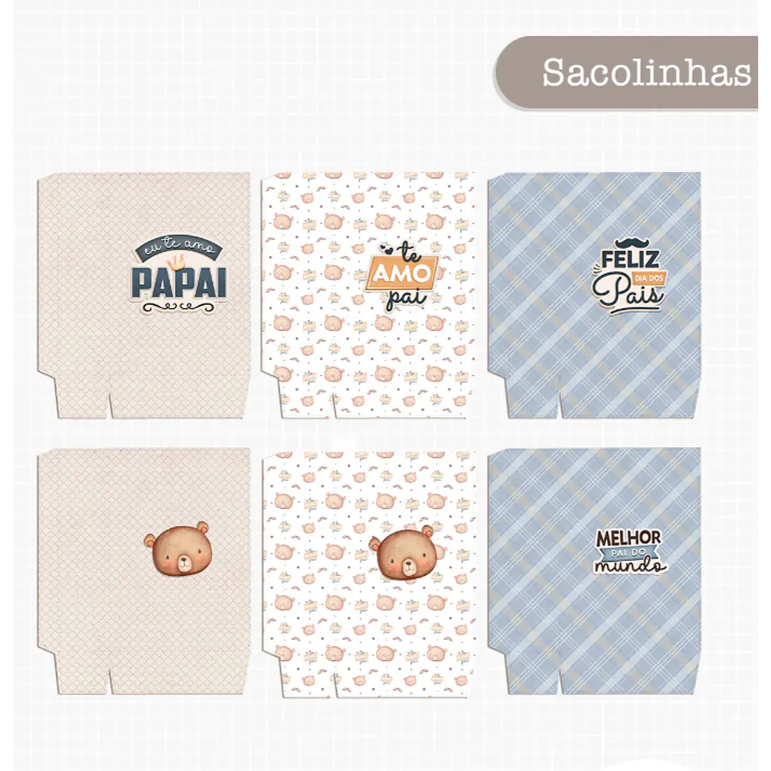 Kit Digital Querido Papai - Combo Ilustrações e Papéis em Png 13