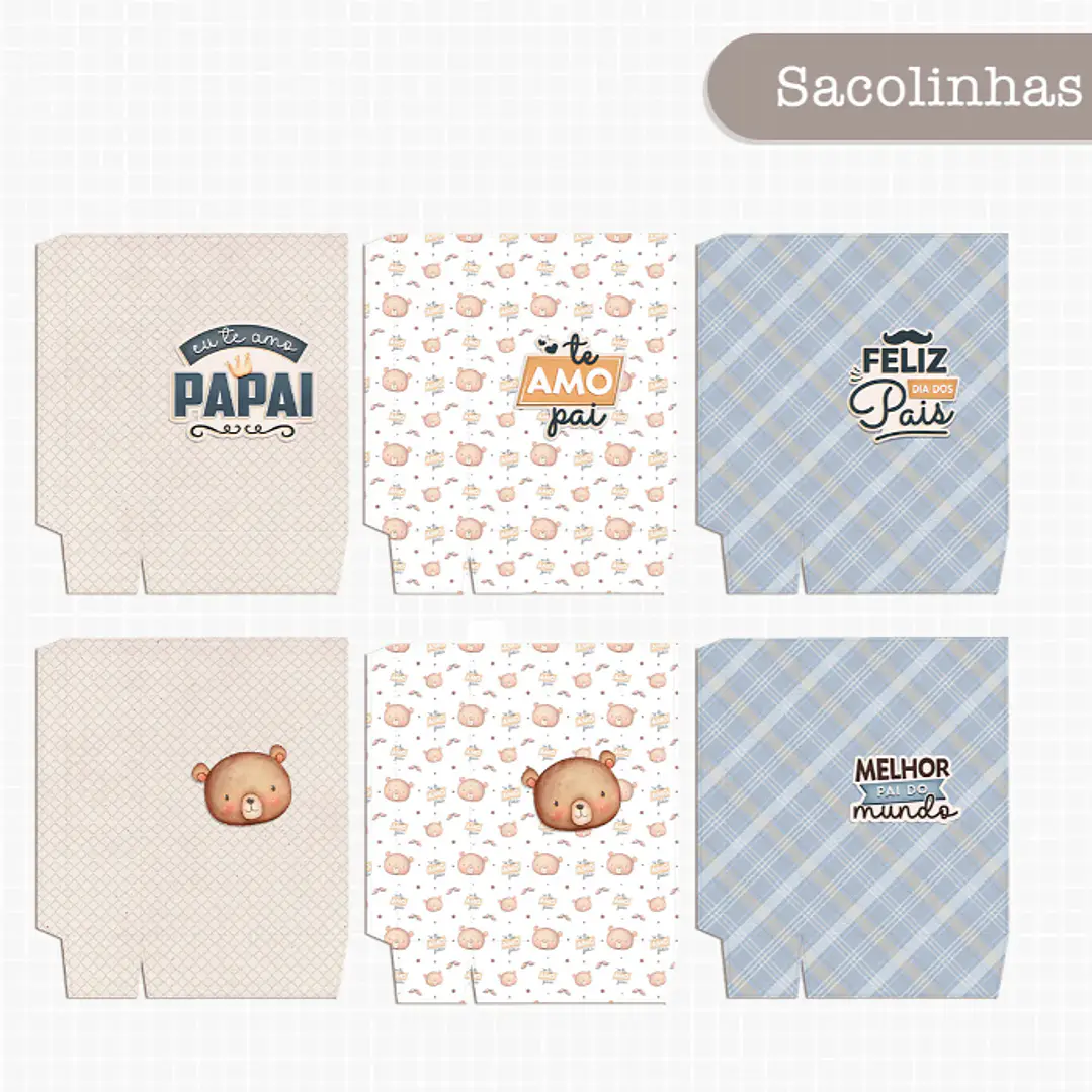 Kit Digital Querido Papai - Combo Ilustrações e Papéis em Png 13