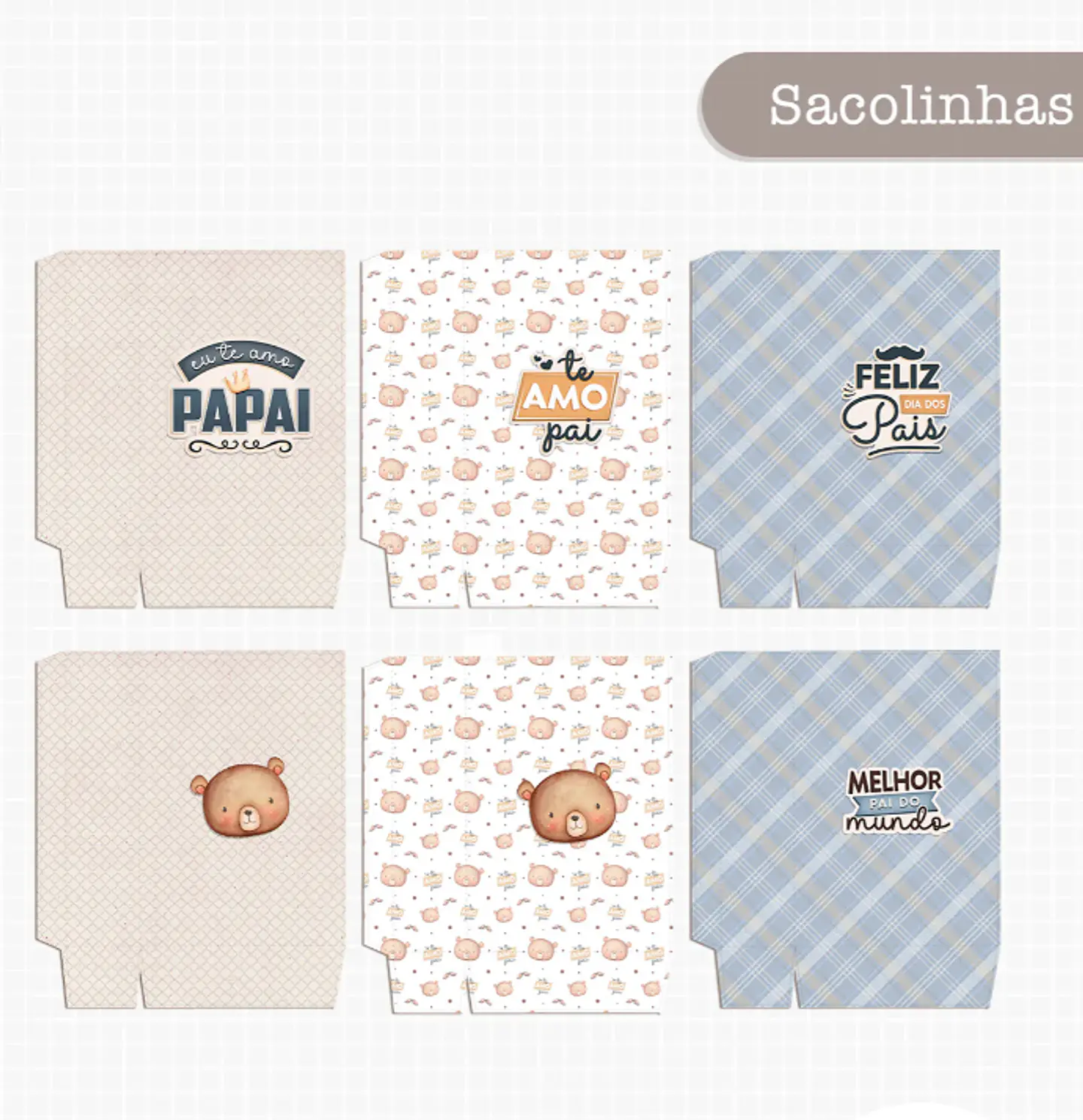 Kit Digital Querido Papai - Combo Ilustrações e Papéis em Png 13