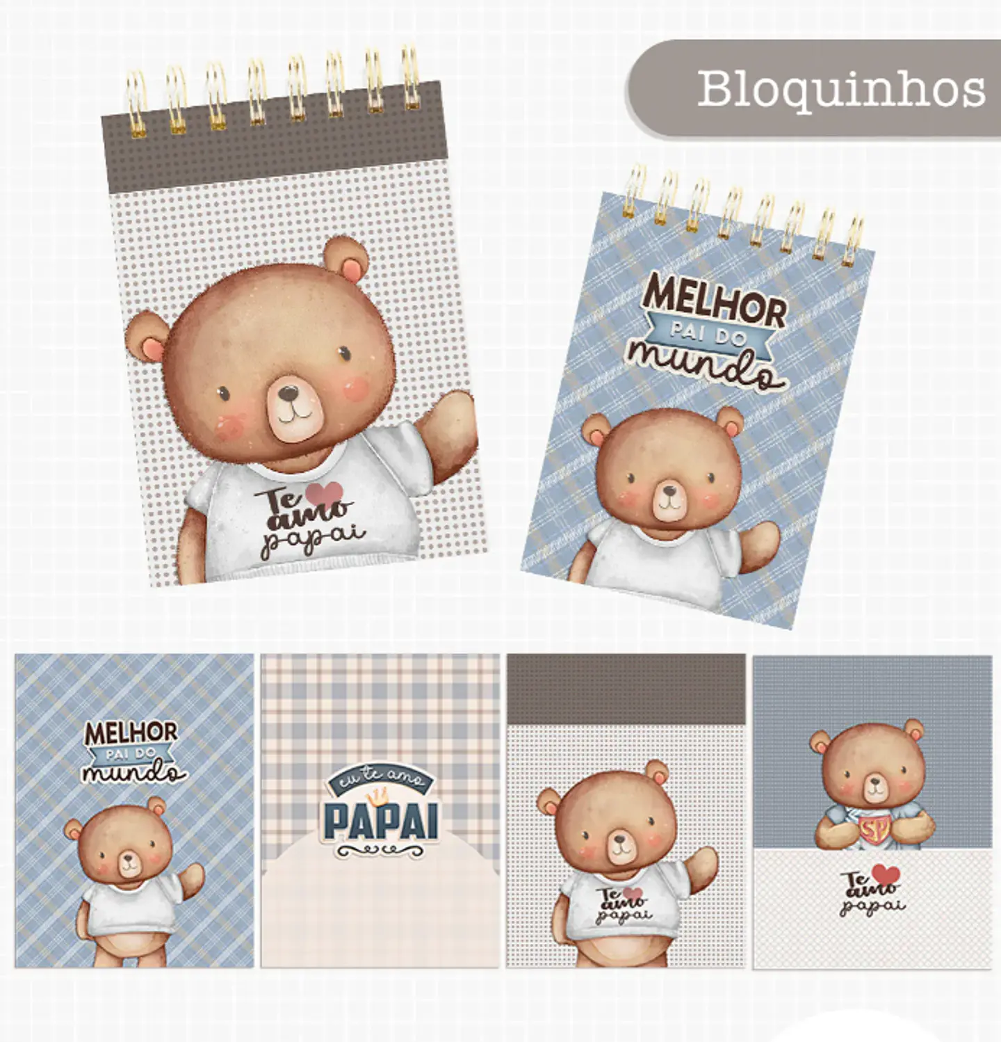 Kit Digital Querido Papai - Combo Ilustrações e Papéis em Png 14