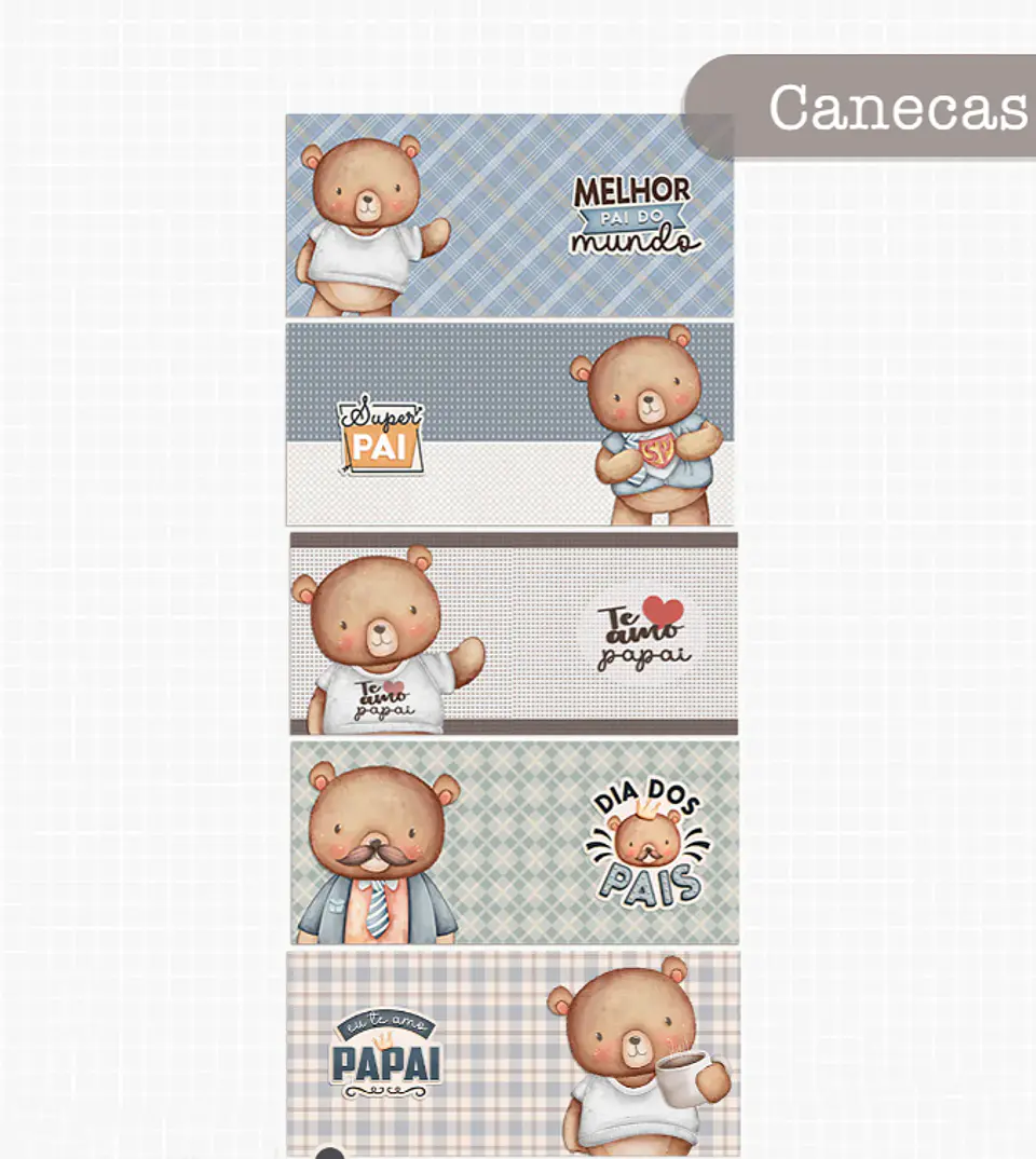 Kit Digital Querido Papai - Combo Ilustrações e Papéis em Png 16