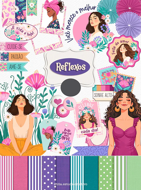 Kit Digital Reflexos Motivacional em Png 