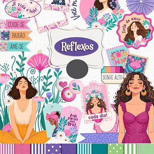 Kit Digital Reflexos Motivacional em Png 