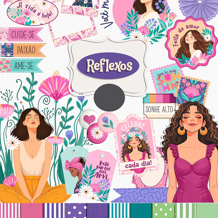 Kit Digital Reflexos Motivacional em Png  1