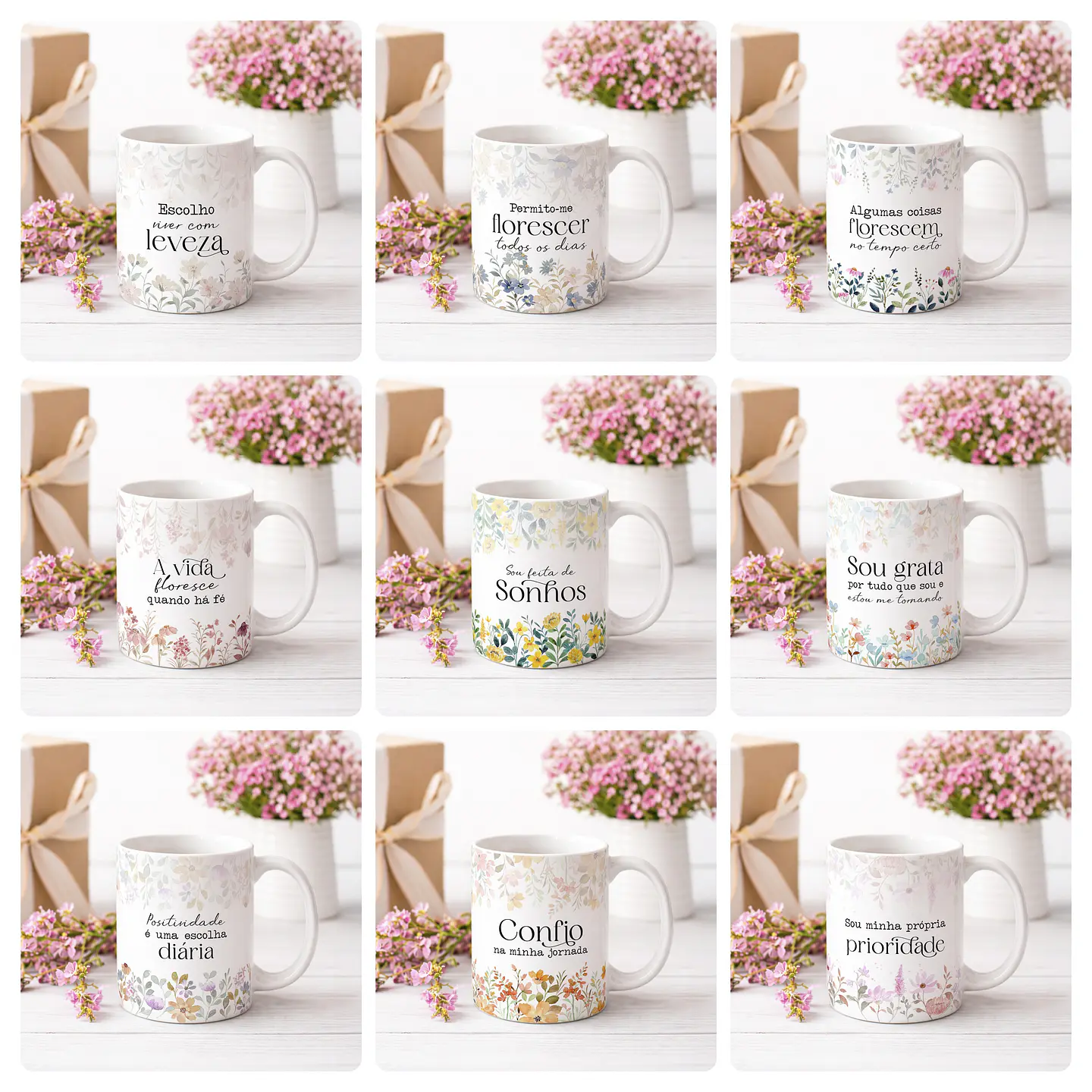 20 Artes para Caneca Frases Florescer Frases Motivacionais Arquivo Editável 2