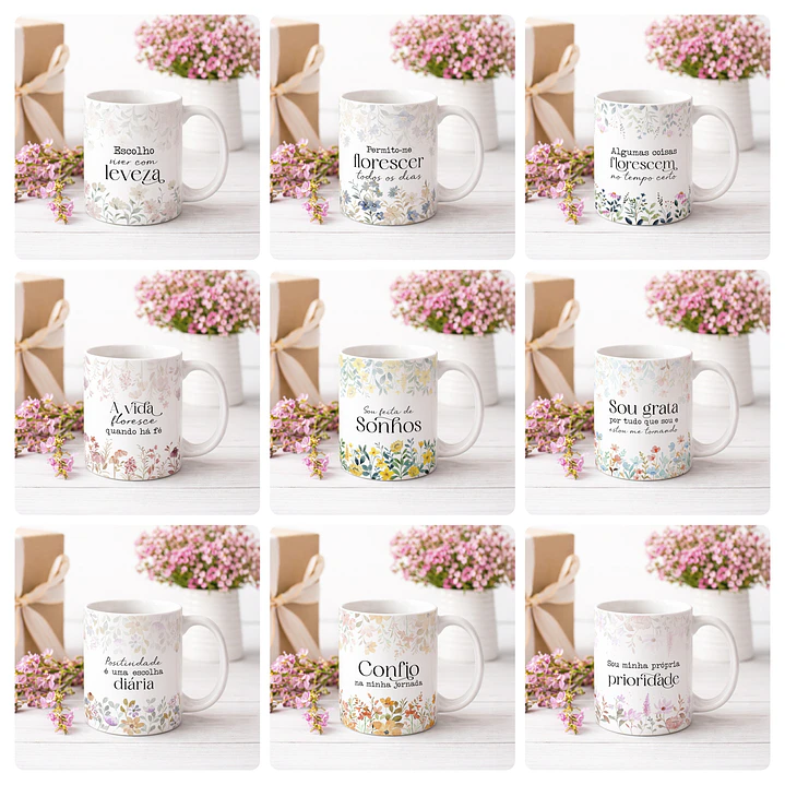 20 Artes para Caneca Frases Florescer Frases Motivacionais Arquivo Editável 2