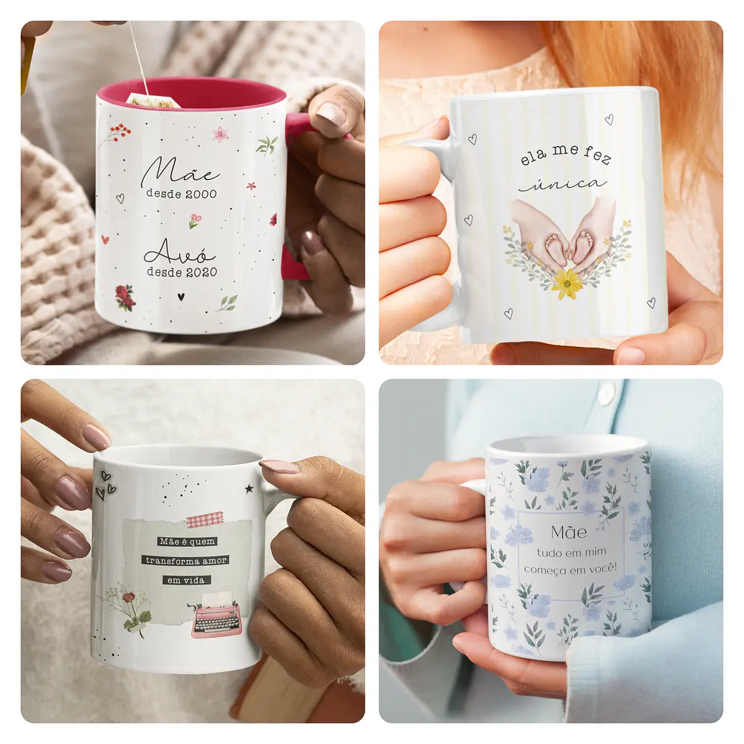 30 Artes para Caneca Xicara e Azulejo Dia das Mães Arquivo Editável  7