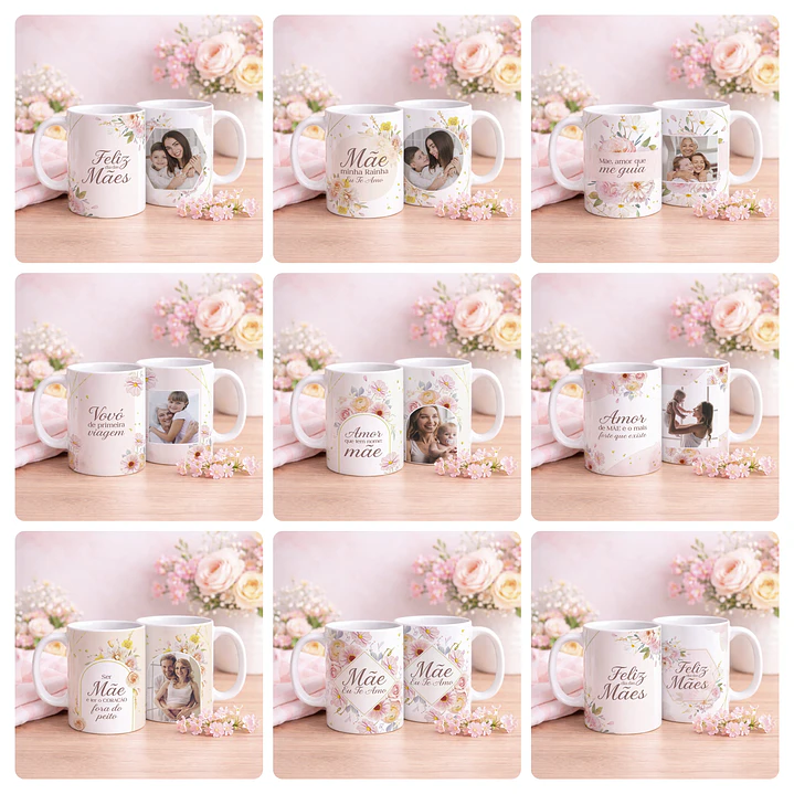 40 Artes para Caneca e Azulejo Dia das Mães Arquivo Editável  5