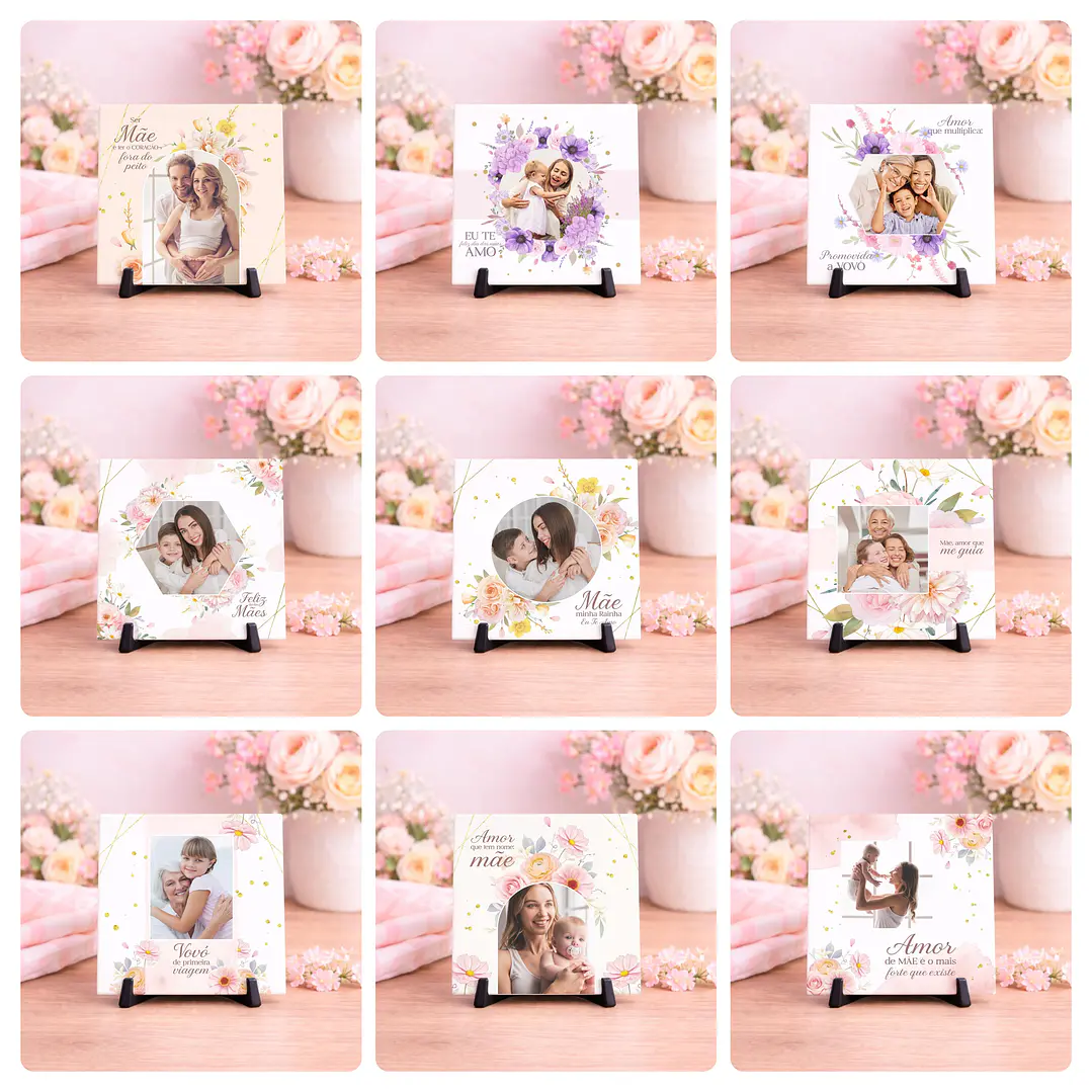 40 Artes para Caneca e Azulejo Dia das Mães Arquivo Editável  8