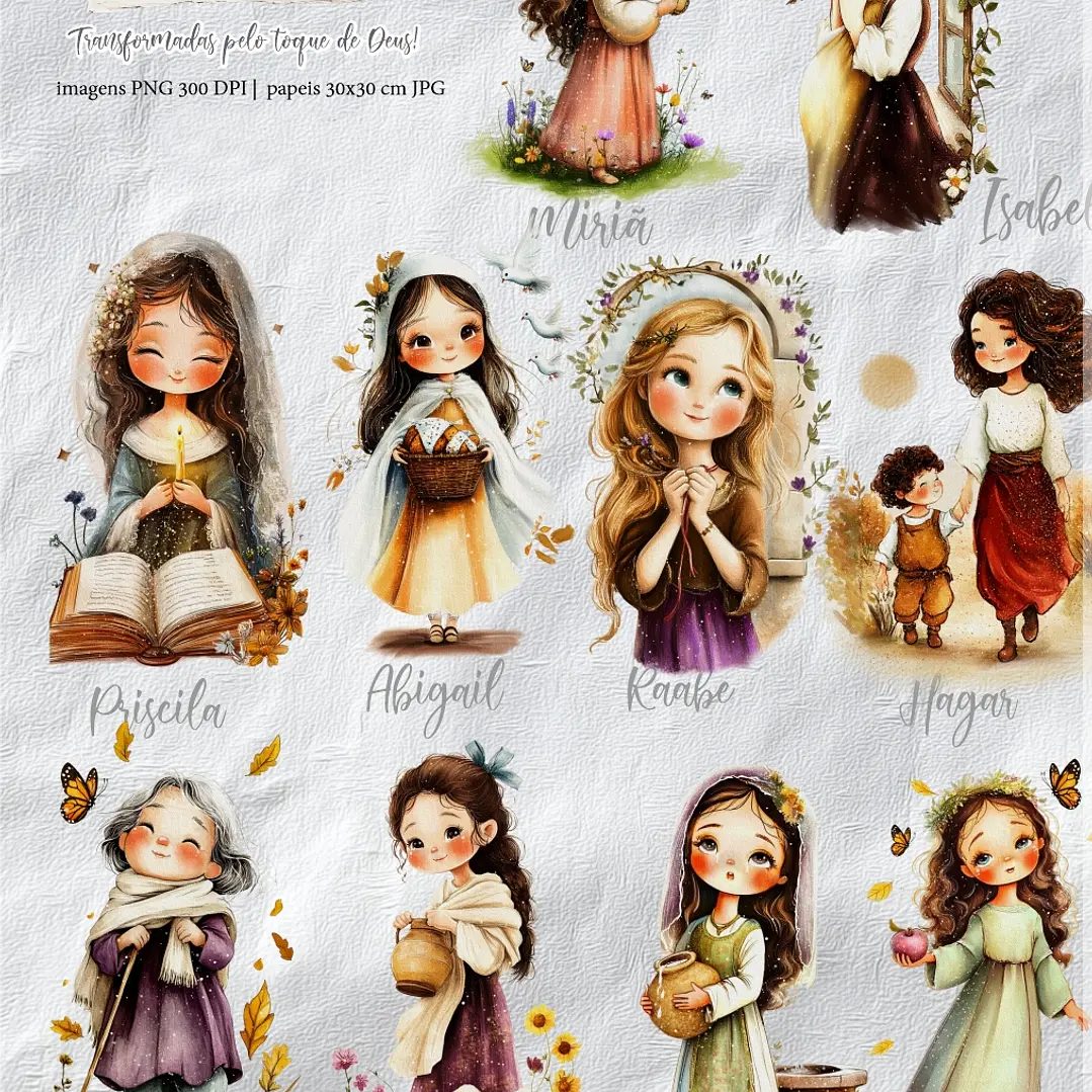 Kit Digital Mulheres de Fé em Png 2