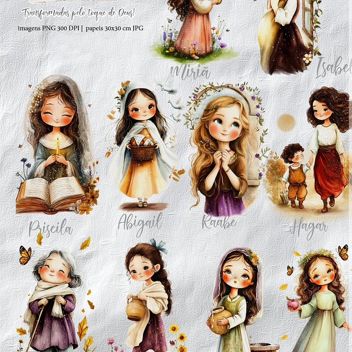Kit Digital Mulheres de Fé em Png 2