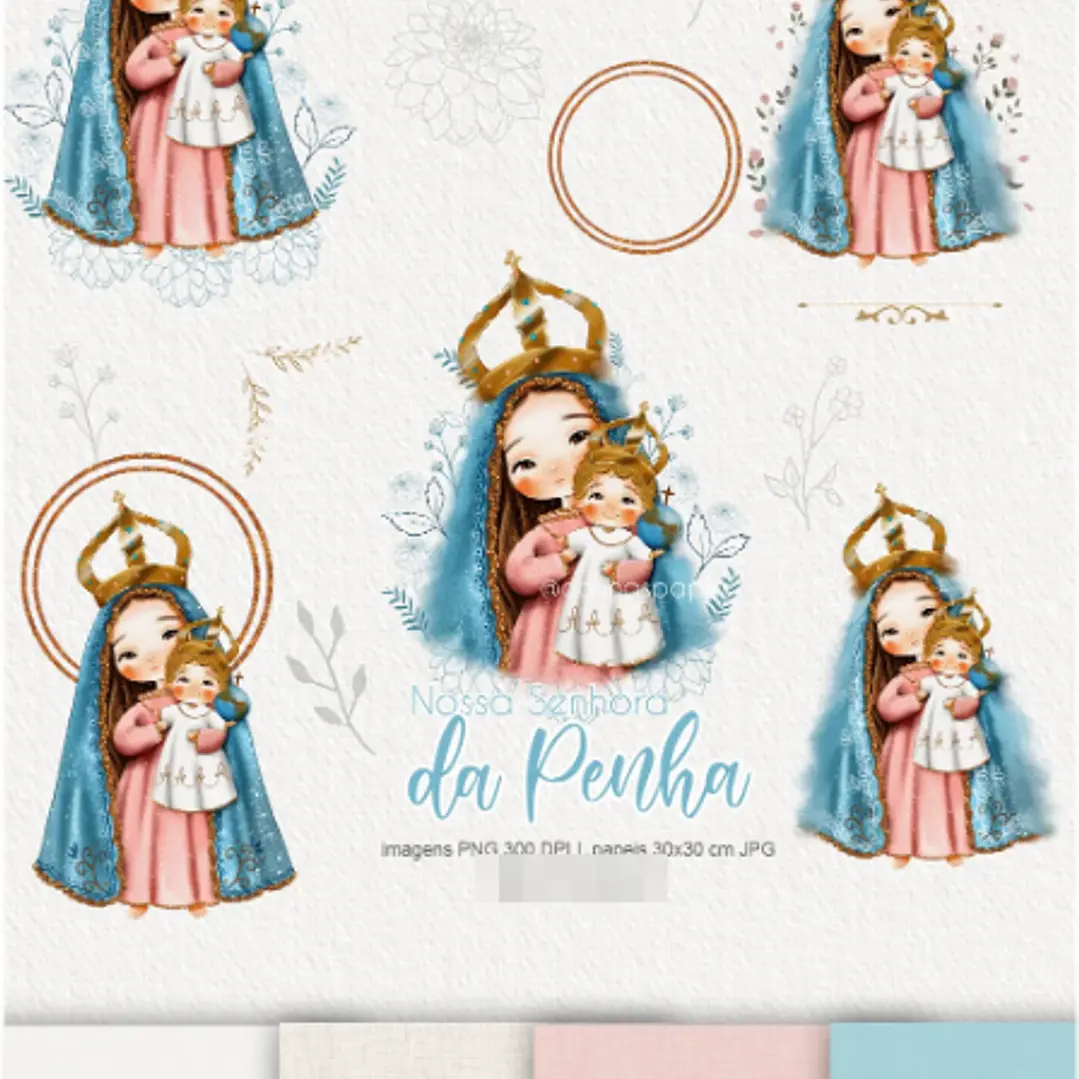 Kit Digital Nossa Senhora da Penha  em Png 1