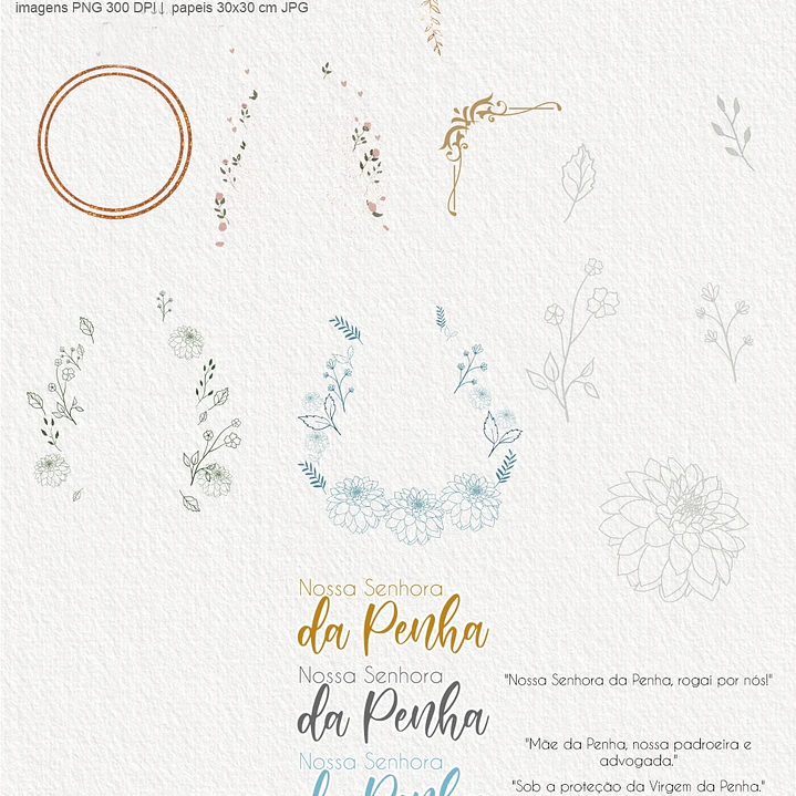 Kit Digital Nossa Senhora da Penha  em Png 7