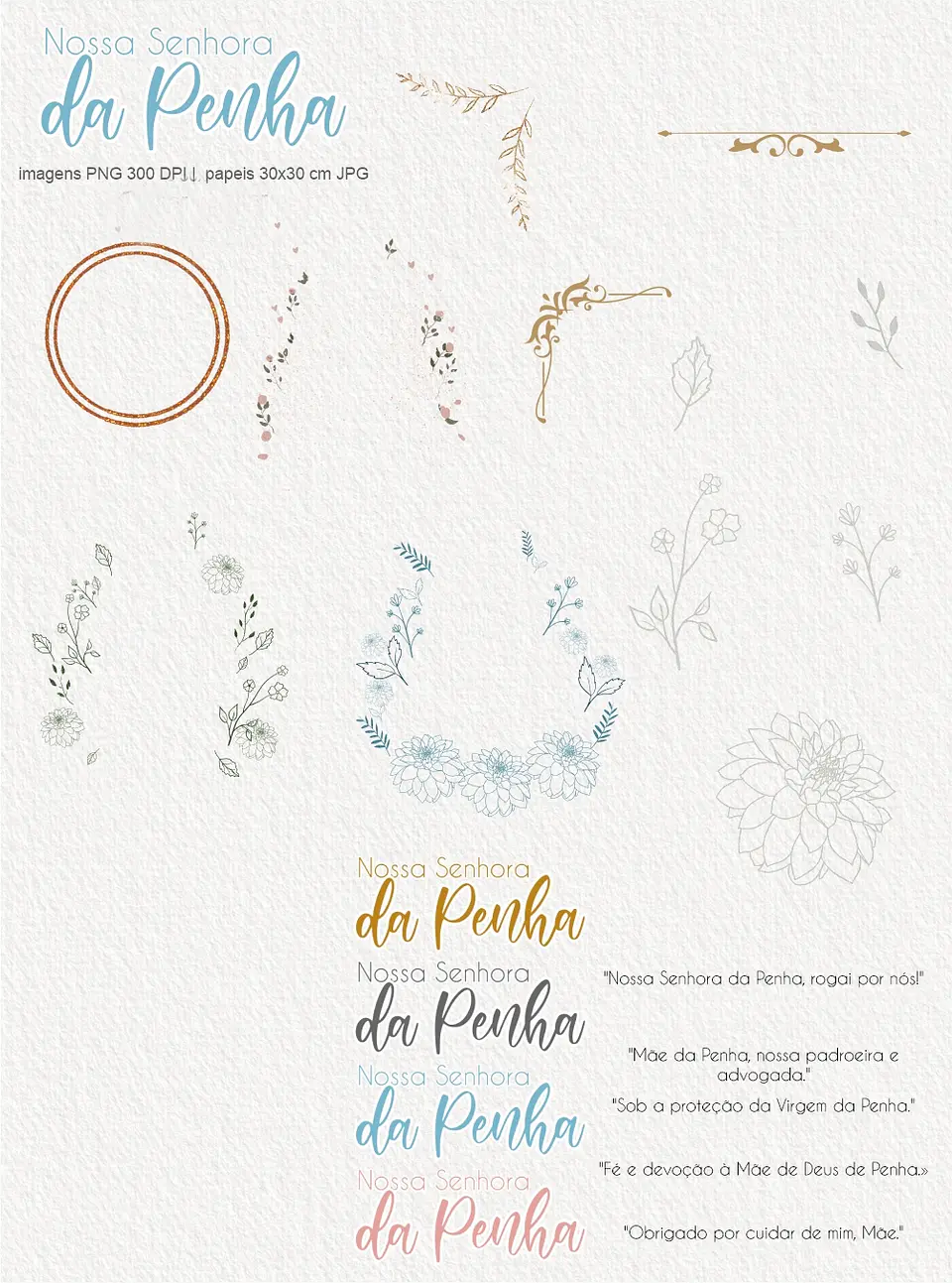 Kit Digital Nossa Senhora da Penha  em Png 7