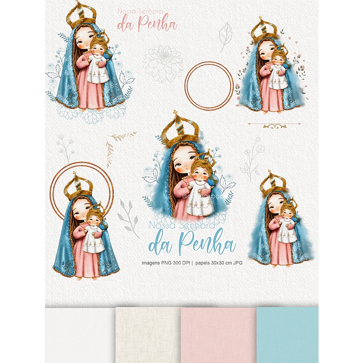 Kit Digital Nossa Senhora da Penha  em Png 11