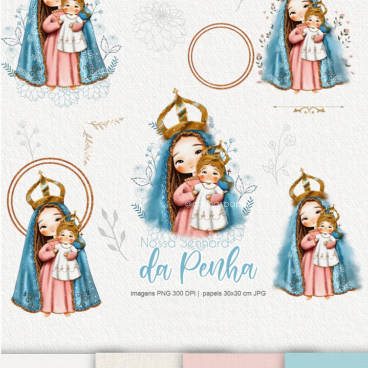 Kit Digital Nossa Senhora da Penha  em Png 11